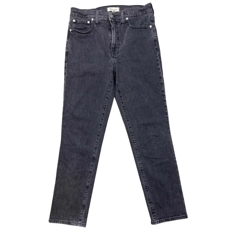 Madewell The Perfect Vintage Jean 29 Black High Rise Straight Leg Denim Pants
